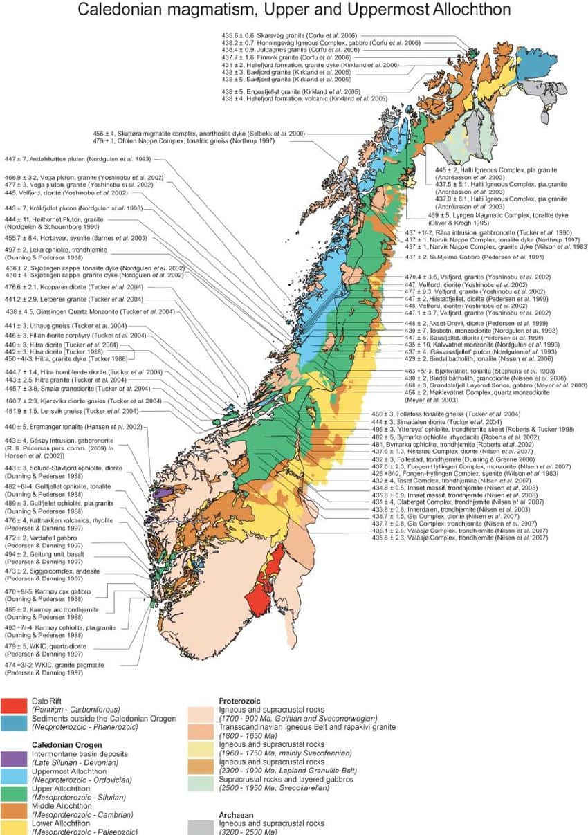 Ramani ya kijiolojia Norway