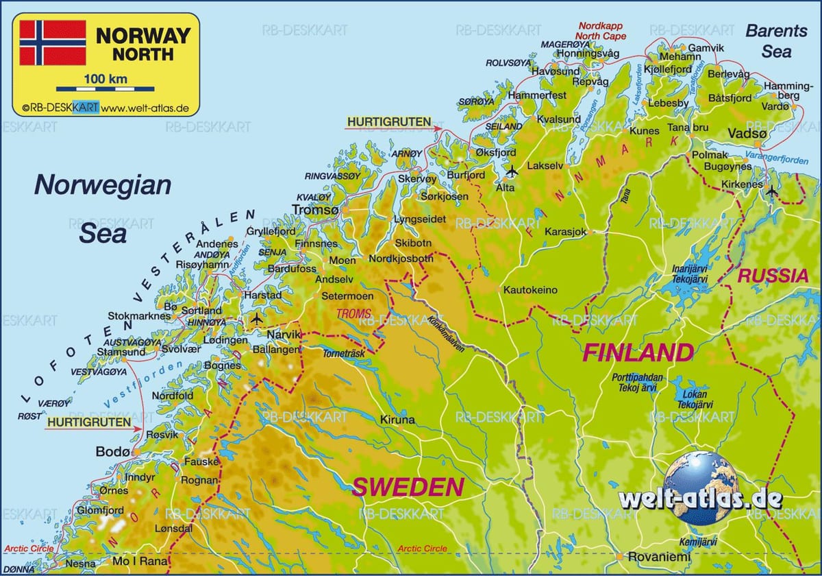 Ramani ya kirkenes Norway