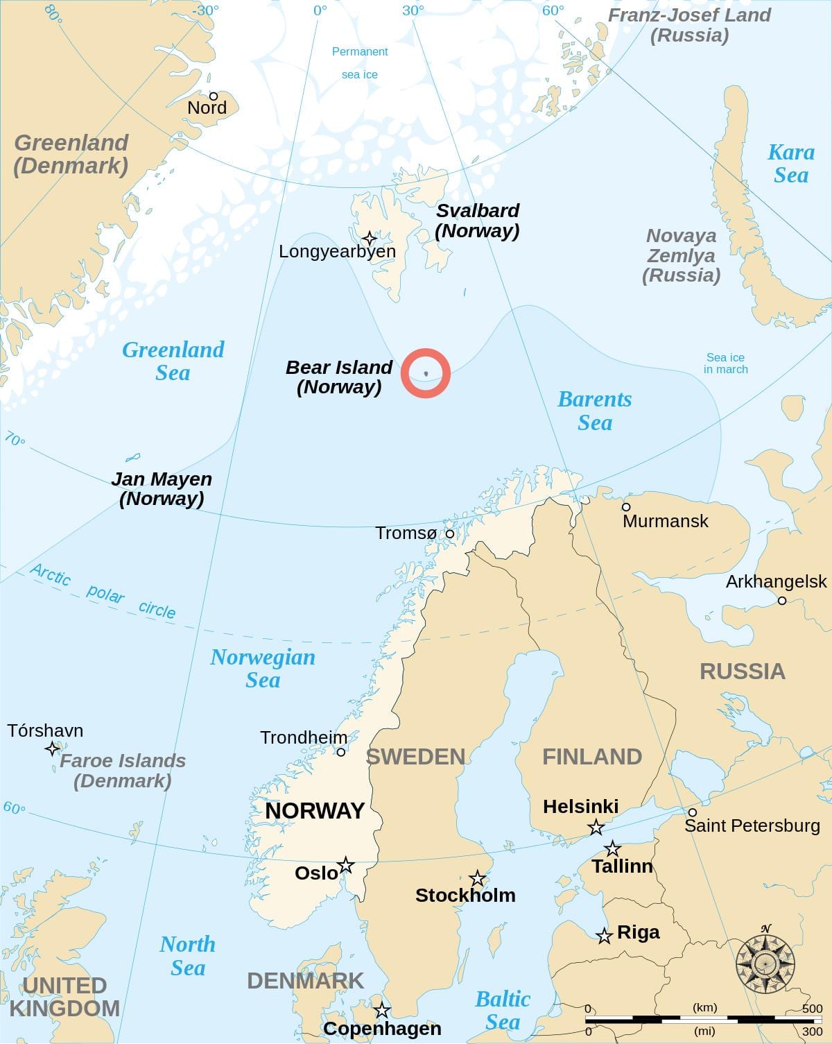 Ramani ya Norway islands 