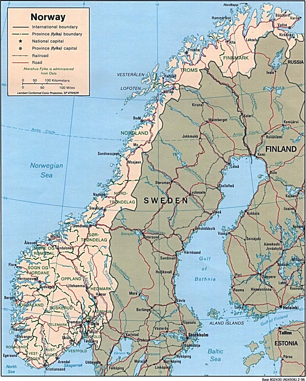 Ramani ya Norway latitude