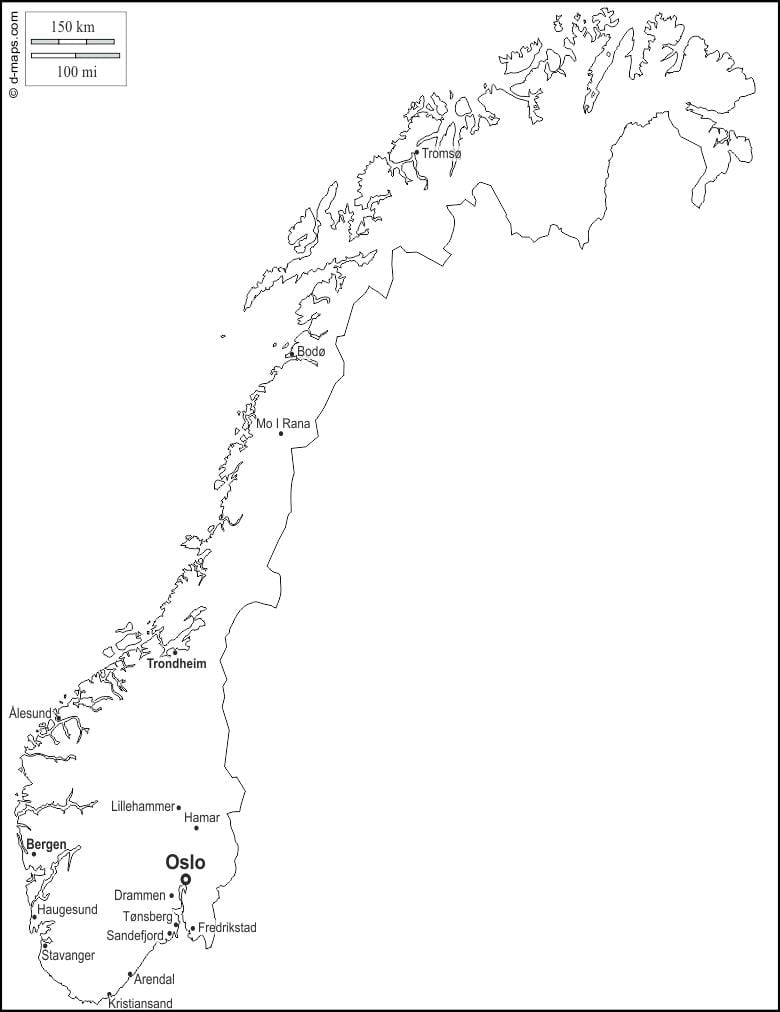 tupu ramani ya Norway