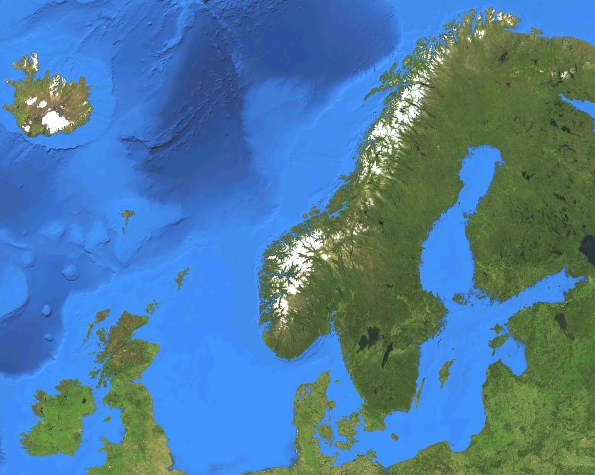 Ramani ya Norway satellite