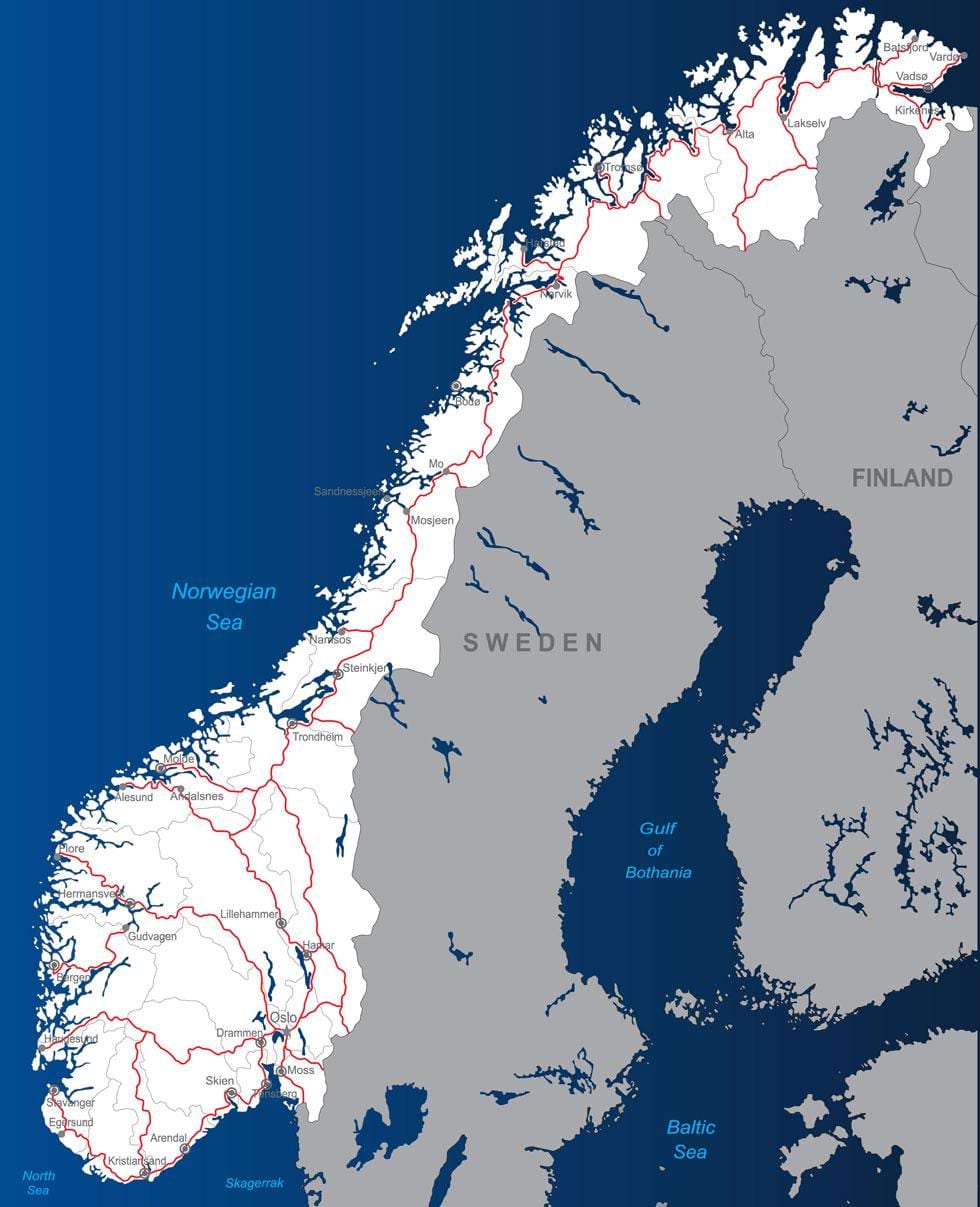 barabara toll Norway ramani