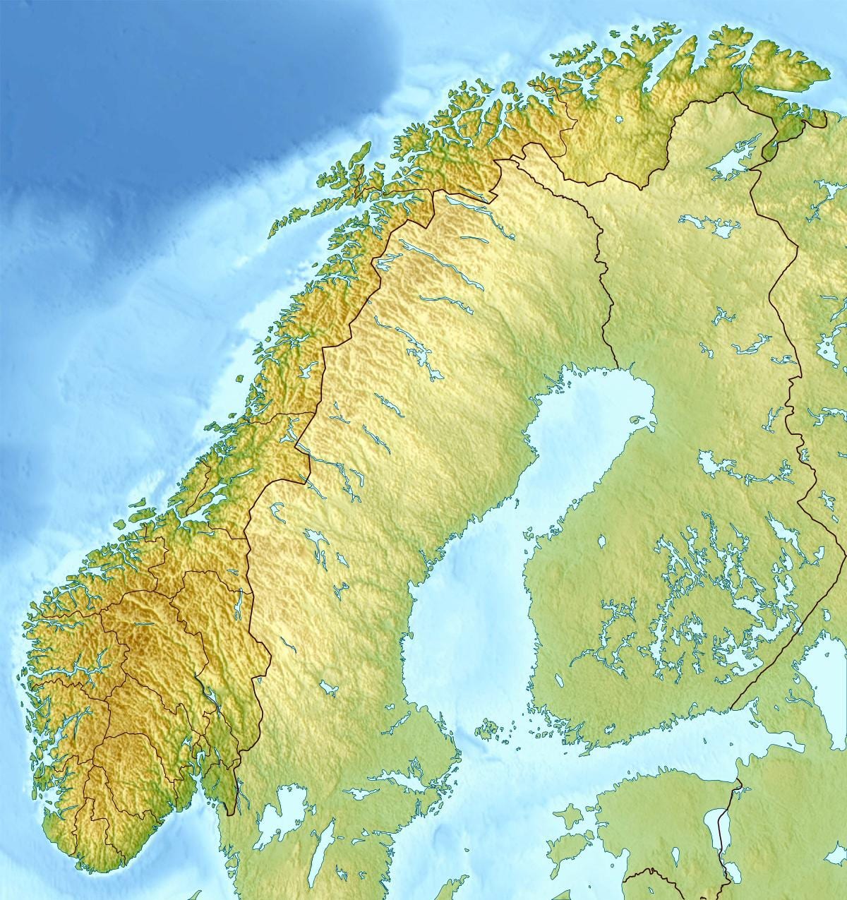 Norway topo ramani