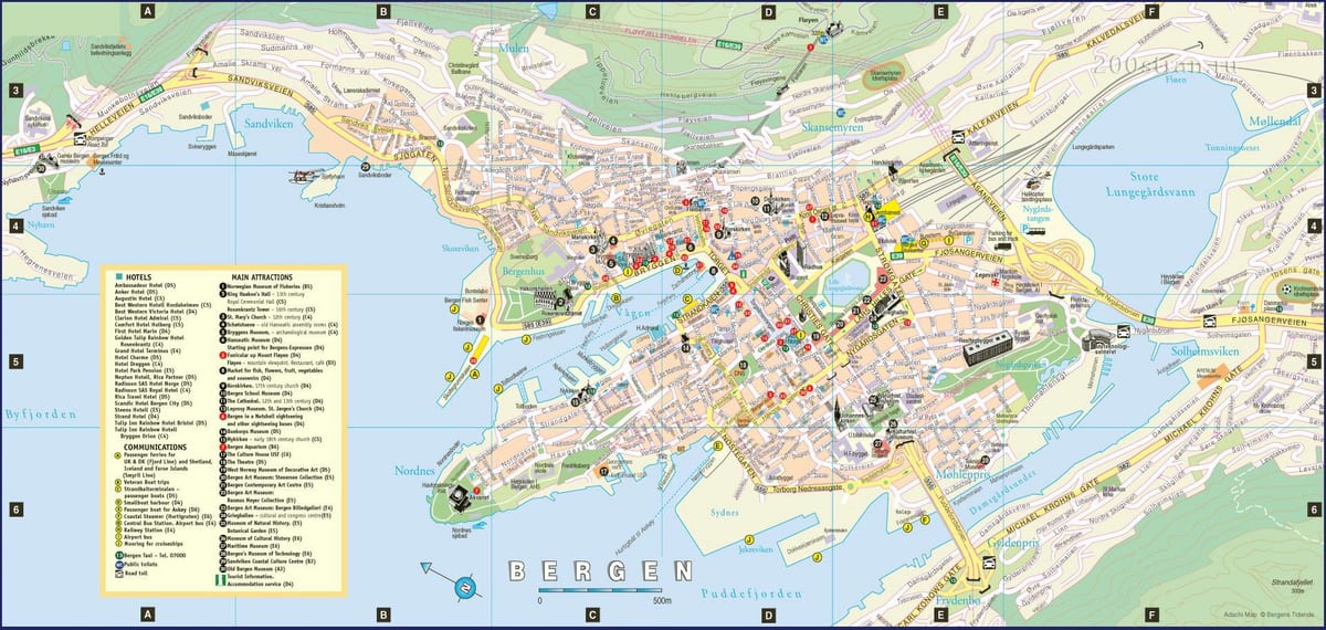 mitaani ramani ya bergen Norway