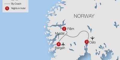 Ramani ya flam reli Norway