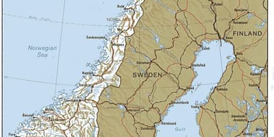 Kijiografia ramani ya Norway