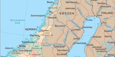 Norway mikoa ramani