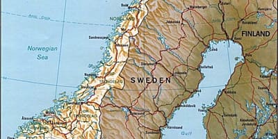 Ramani ya Norway milima
