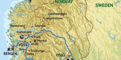Ramani ya magharibi ya Norway