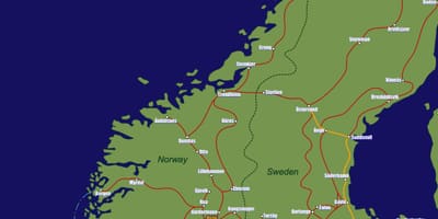 Ramani ya Norway mafunzo kwa njia