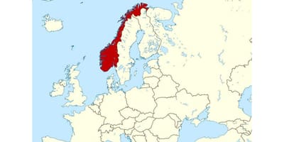 Norway eneo kwenye ramani