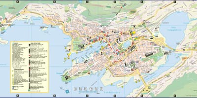 Mitaani ramani ya bergen Norway